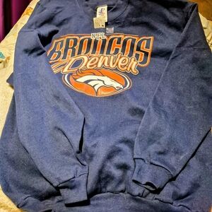 Denver Broncos Men's Navy Graphic Sweatshirt